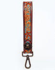 American Darling ADWSF119 Hand Tooled Genuine Leather Handle Strap For Wristlet Bags