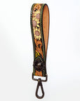 American Darling ADWSF121 Hand Tooled Genuine Leather Handle Strap For Wristlet Bags