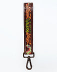 American Darling ADWSF123 Hand Tooled Genuine Leather Handle Strap For Wristlet Bags