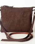 American Darling Western Small Crossbody Bag – Genuine Hair-On Cowhide Leather with Fringes, Adjustable Strap, Handcrafted in Texas