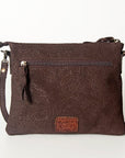American Darling Western Small Crossbody Bag – Genuine Hair-On Cowhide Leather with Fringes, Adjustable Strap, Handcrafted in Texas