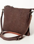 American Darling Western Small Crossbody Bag – Genuine Hair-On Cowhide Leather with Fringes, Adjustable Strap, Handcrafted in Texas