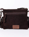 American Darling Western Small Crossbody Bag – Genuine Hair-On Cowhide Leather with Fringes, Adjustable Strap, Handcrafted in Texas