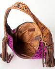 Hobo Hair On Saddle Blanket Genuine Leather Western Bag For Women