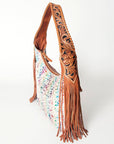 Hobo Hair On Saddle Blanket Genuine Leather Western Bag For Women