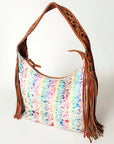 Hobo Hair On Saddle Blanket Genuine Leather Western Bag For Women