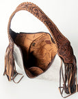 Hobo Hair On Saddle Blanket Genuine Leather Western Bag For Women