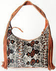 Hobo Hair On Saddle Blanket Genuine Leather Western Bag For Women