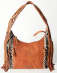 Hobo Hair On Saddle Blanket Genuine Leather Western Bag For Women