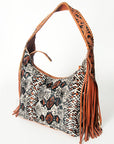 Hobo Hair On Saddle Blanket Genuine Leather Western Bag For Women