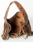 Hobo Hair On Saddle Blanket Genuine Leather Western Bag For Women
