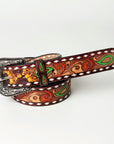 American Darling Beautifully Hand Tooled Genuine American Leather Belt Men and Women