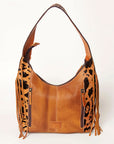 American Darling ADBGA224 Hobo Hand Tooled Hair-On Genuine Leather Women Bag Western Handbag Purse