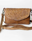 Never Mind Nmbgz104B Small Crossbody Vintage Handmade Genuine Cowhide Leather Women Bag Western Handbag Purse