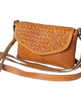 Small Crossbody Bag With Vintage Inspired Genuine Cowhide Leather