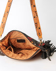 American Darling ADBGZ553 Signature Crossbody Hand Tooled Saddle Blanket Genuine Leather Women Bag Western Handbag Purse