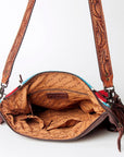 American Darling ADBGZ564 Signature Crossbody Hand Tooled Saddle Blanket Genuine Leather women bag western handbag purse