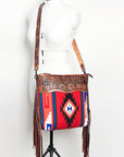 American Darling ADBGZ565 Signature Crossbody Hand Tooled Saddle Blanket Genuine Leather women bag western handbag purse