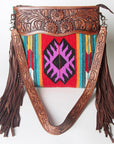 American Darling ADBGZ581 Signature Crossbody Hand Tooled Saddle Blanket Genuine Leather women bag western handbag purse