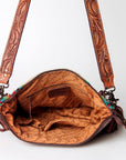 American Darling ADBGZ583 Signature Crossbody Hand Tooled Saddle Blanket Genuine Leather women bag western handbag purse