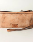 Never Mind Nmbg101D Wristlet Vintage Handmade Genuine Cowhide Leather Women Bag Western Handbag Purse