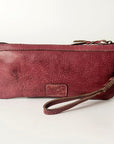 Never Mind Nmbg101E Wristlet Vintage Handmade Genuine Cowhide Leather Women Bag Western Handbag Purse