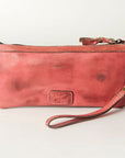 Never Mind Nmbg101F Wristlet Vintage Handmade Genuine Cowhide Leather Women Bag Western Handbag Purse