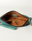Never Mind Nmbg101H Wristlet Vintage Handmade Genuine Cowhide Leather Women Bag Western Handbag Purse