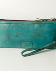 Never Mind Nmbg101H Wristlet Vintage Handmade Genuine Cowhide Leather Women Bag Western Handbag Purse