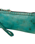 Never Mind Nmbg101H Wristlet Vintage Handmade Genuine Cowhide Leather Women Bag Western Handbag Purse