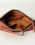 Never Mind Nmbg101I Wristlet Vintage Handmade Genuine Cowhide Leather Women Bag Western Handbag Purse