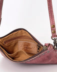 Never Mind Nmbg102H Small Crossbody Vintage Handmade Genuine Cowhide Leather Women Bag Western Handbag Purse