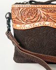 American Darling Wristlet Hand Tooled Embossed Genuine Leather Western Women Bag | Handbag Purse | Women Wristlet Purse | Wristlet Purse | Travel Wristlet Purse | Leather Wristlet Purse | Clutch Wristlet Purse