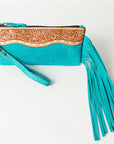 American Darling Wristlet Genuine Leather Women Bag W. Handbag Purse –