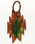 American Darling ADKR186 Hand Tooled Carved Genuine Leather Keyring