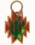 American Darling ADKR186 Hand Tooled Carved Genuine Leather Keyring