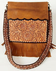 American Darling ADBGA239A Cross Body Hand Tooled Genuine Leather women bag western handbag purse
