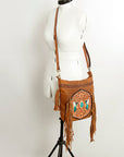 American Darling ADBGA241A Large Crossbody Hand Tooled Genuine Leather women bag western handbag purse