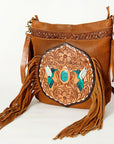 American Darling ADBGA241A Large Crossbody Hand Tooled Genuine Leather women bag western handbag purse