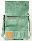 Never Mind Nmbg103A Wallet Vintage Handmade Genuine Cowhide Leather Women Bag Western Handbag Purse