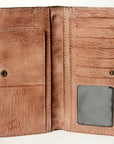 Never Mind Nmbg104D Wallet Vintage Handmade Genuine Cowhide Leather Women Bag Western Handbag Purse