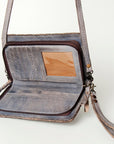 Never Mind Nmbg105C Wallet Vintage Handmade Genuine Cowhide Leather Women Bag Western Handbag Purse