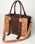 American Darling Briefcase Hand Tooled Saddle Blanket Genuine Leather women bag western handbag purse