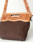 American Darling Clutch Hand Tooled Hair On Genuine Leather Women Bag Western Handbag Purse