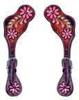 Durable Handcrafted PremiumLeather Spur Straps For Women Western Riding Show Rodeo