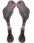 Durable Handcrafted PremiumLeather Spur Straps For Women Western Riding Show Rodeo