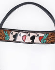 Bar H Equine American Leather Horse Saddle Tack One Ear Headstall Brown
