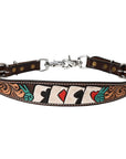 Bar H Equine American Leather Horse Saddle Tack One Ear Headstall Brown