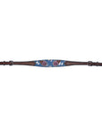 Bar H Equine Western Horse Hand Tooled Genuine Leather Wither Strap Brown