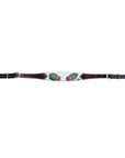 Bar H Equine Premium Hand Tooled Leather Stainless Steel Hardware One Ear Headstall Brown